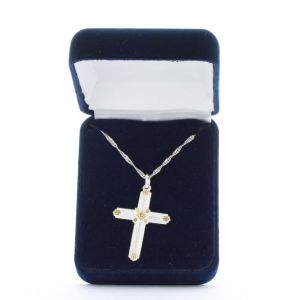 Montana Silversmiths Two Tone Roped Cross Necklace (NC3506YG)